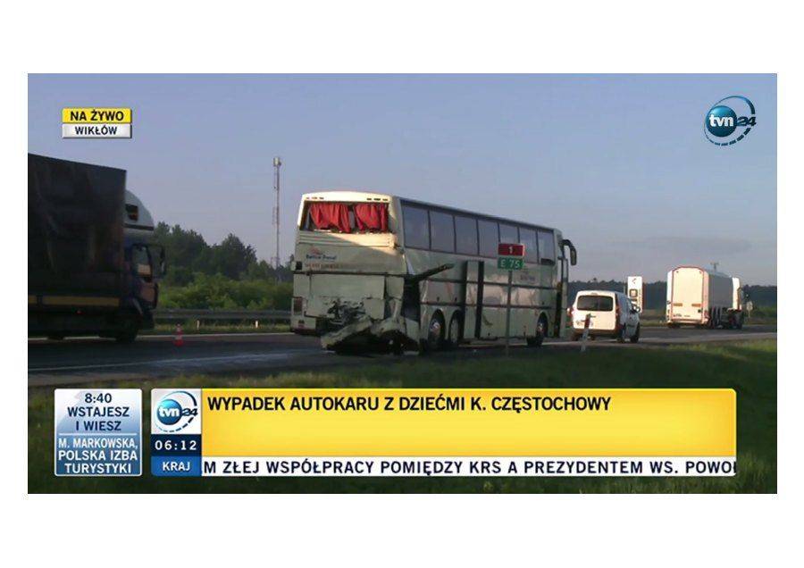 Wypadek łomżyńskiego autokaru wiozącego dzieci