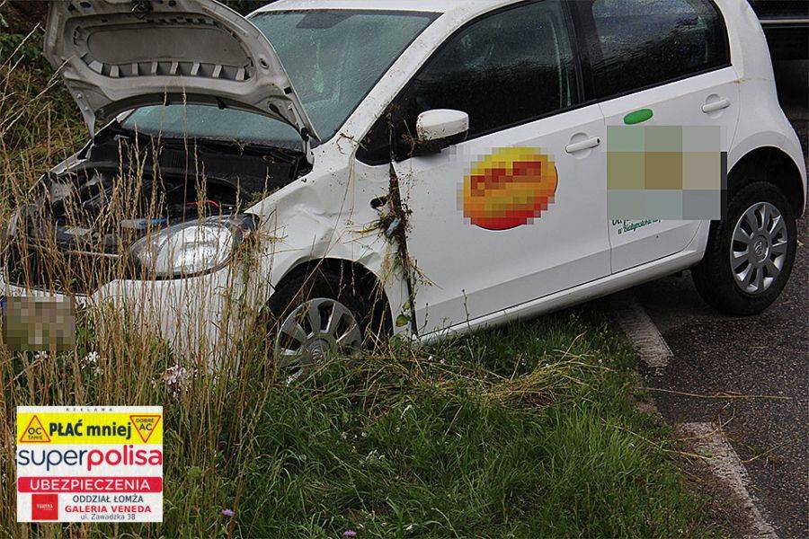 Skoda dachowała(?) za Kupiskami [FOTO]