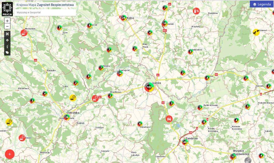 Krajowa Mapa Zagrożeń bezpieczeństwa - 68% potwierdzonych zgłoszeń