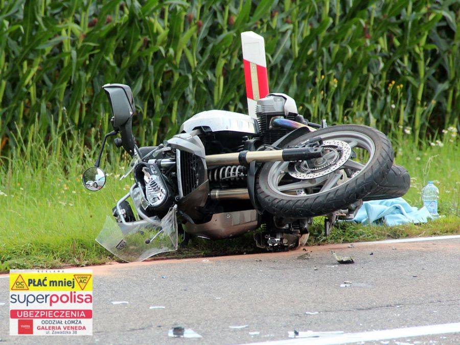Wypadek motocyklisty i kilkukilometrowy korek [FOTO]