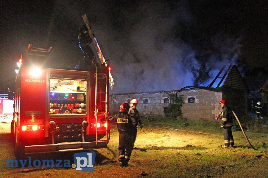 Pożar budynku gospodarczego w gminie Zbójna [FOTO]