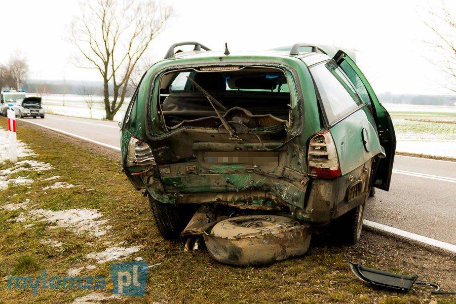 Zderzenie audi z oplem pod Wizną