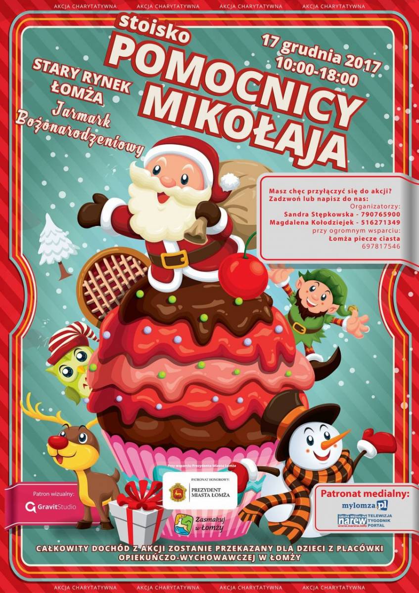 Pomocnicy Mikołaja na Jarmarku Bożonarodzeniowym
