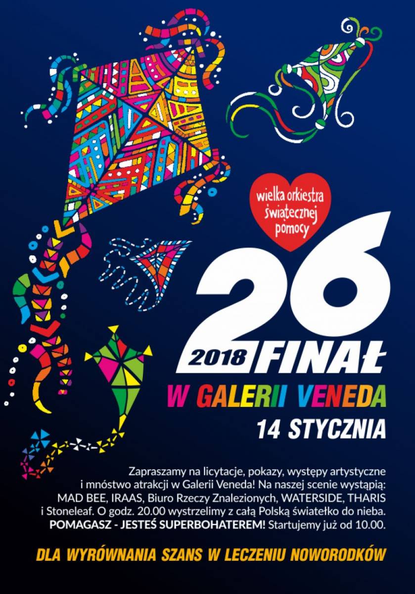 Koncerty, licytacja i rejestracja dawców szpiku podczas Finału WOŚP w Venedzie