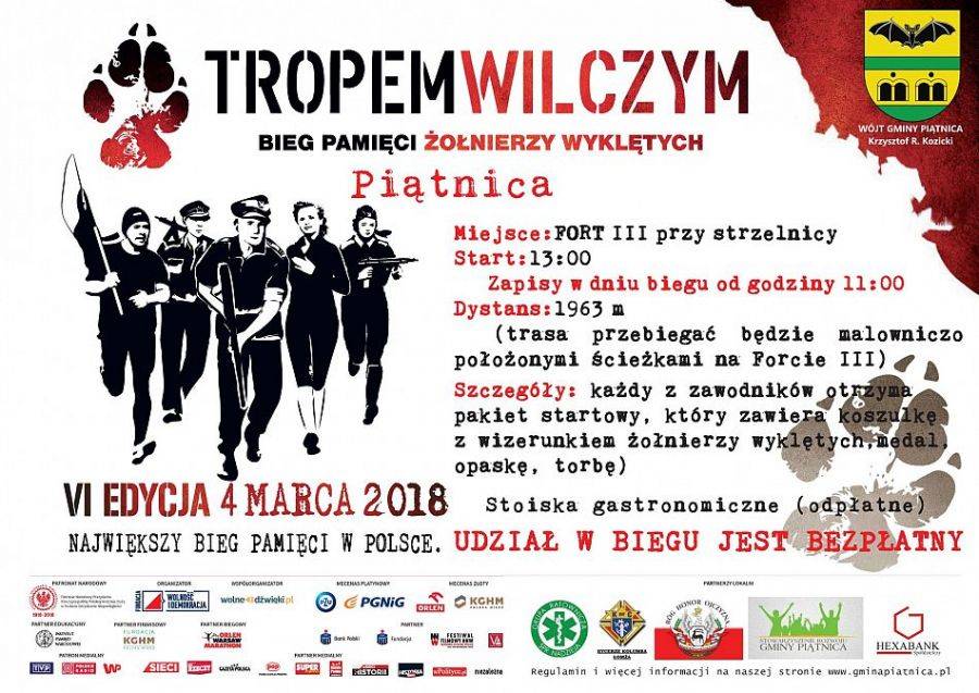 Bieg Pamięci Żołnierzy Wyklętych Tropem Wilczym w Piątnicy