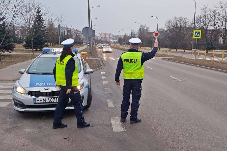 Mandaty dla pieszych w Łomży