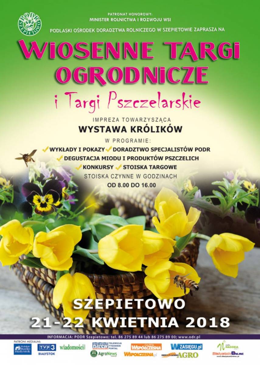 Wiosna na start. Targi Ogrodnicze i Targi Pszczelarskie w Szepietowie już wkrótce