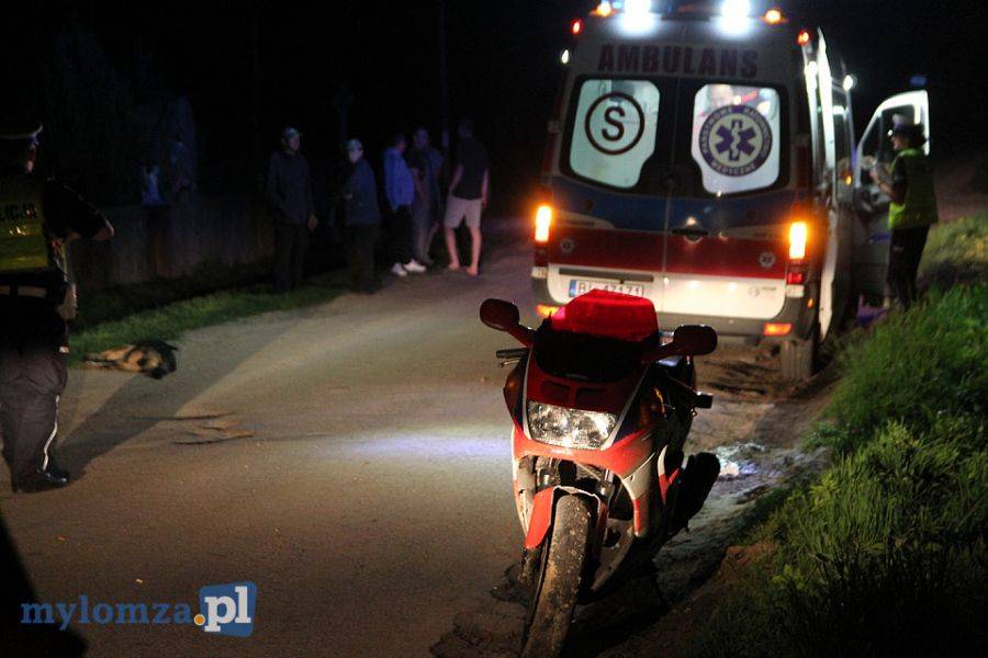 Wypadek w Chylinach. Pies wbiegł pod koła motocykla [FOTO]