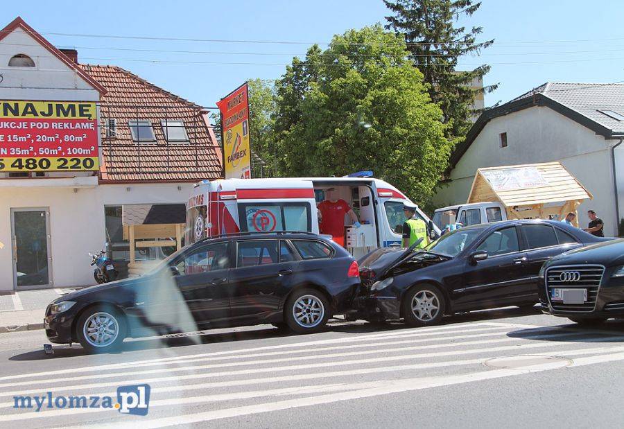  Najechanie na tył pojazdu z finałem w szpitalu