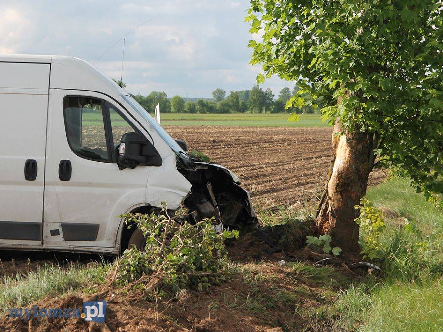 Honda zepchnęła fiata na drzewo! [FOTO]