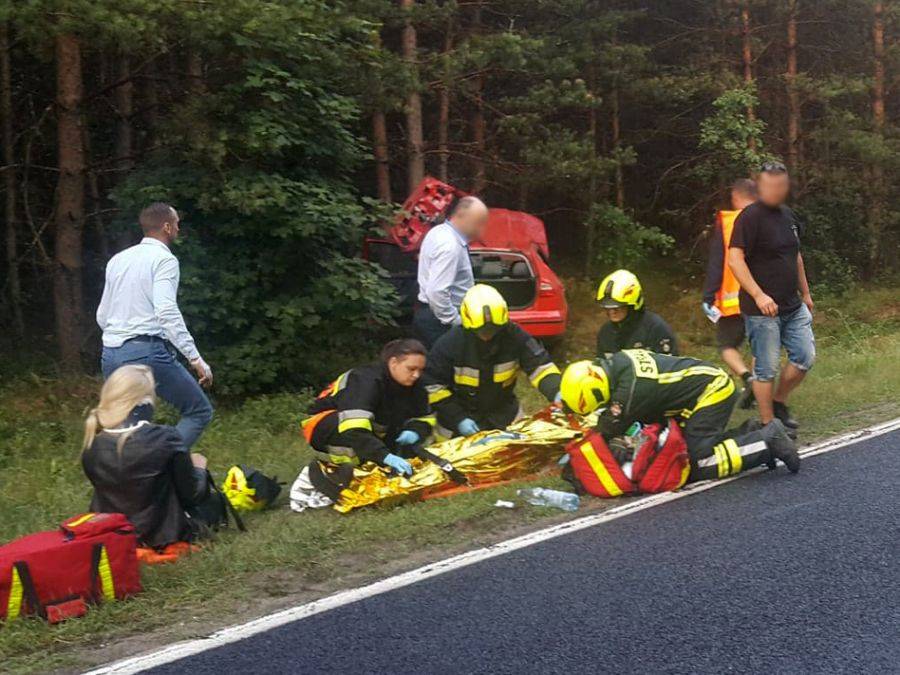 Wypadek na trasie Łomża - Łyse [FOTO]