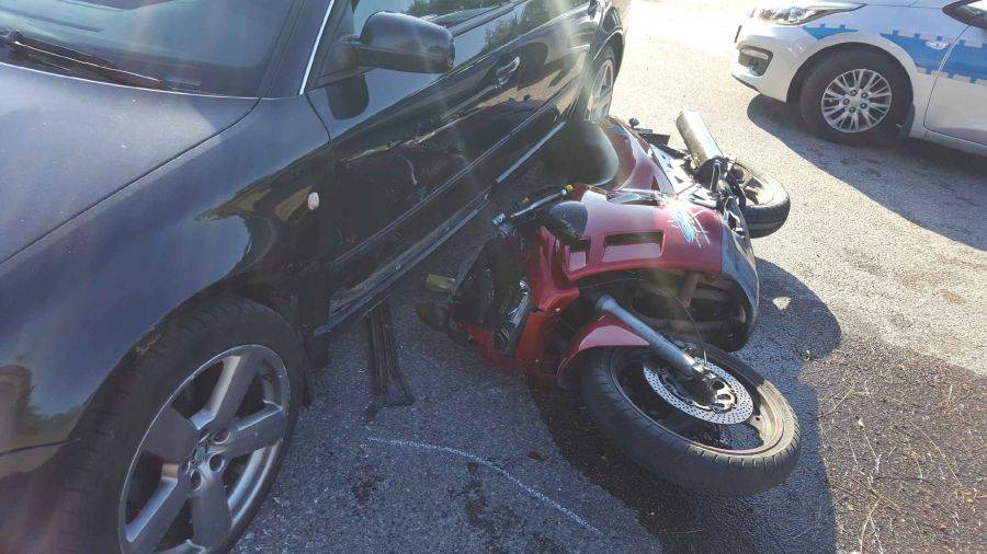 Wypadek motocyklisty [FOTO]