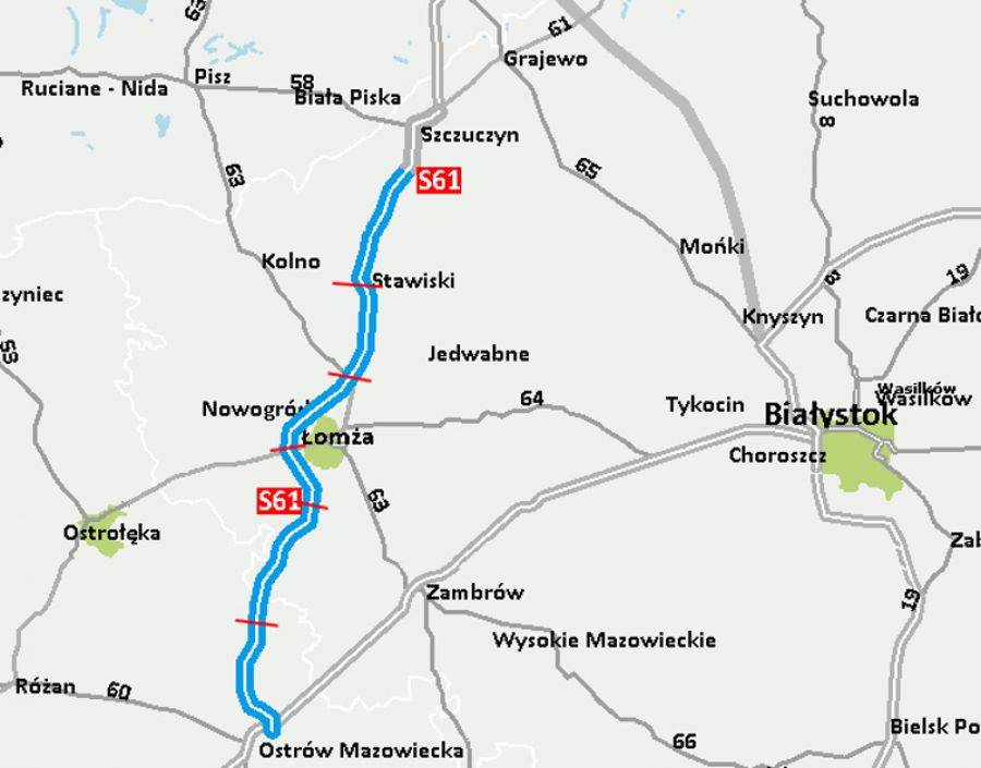 Włoskie TOTO zostaje na S61 Łomża – Kolno