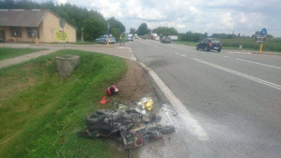 Wypadek z udziałem 12-latka na DK 61