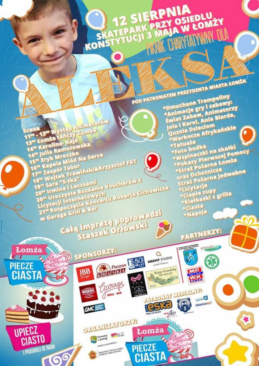 Piknik charytatywny dla Aleksa już w niedzielę!