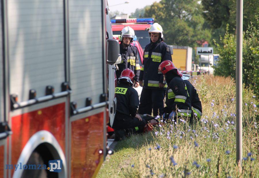 Wypadek na trasie Łomża - Ostrów Mazowiecka. Droga zablokowana