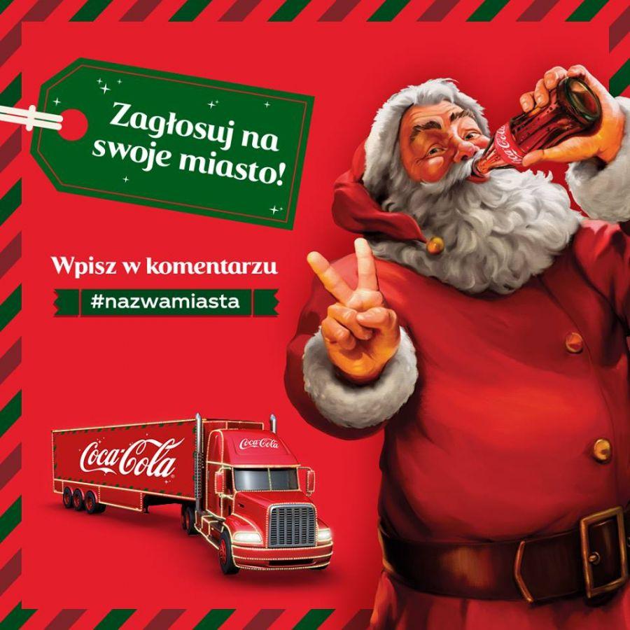Świąteczna ciężarówka Coca-Cola w Łomży? Głosujmy!