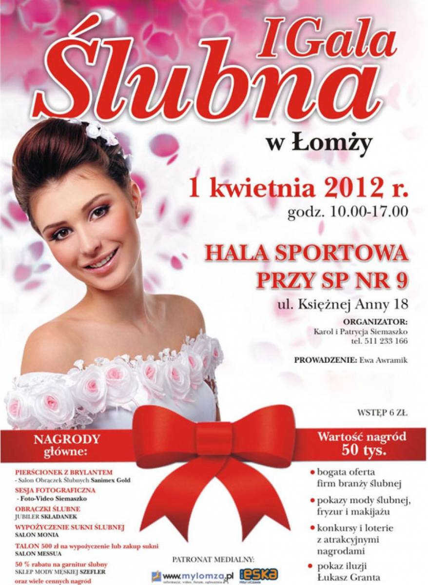 Pierścionek z brylantem i suknia ślubna- zobacz, co możesz wygrać na I Gali Ślubnej!