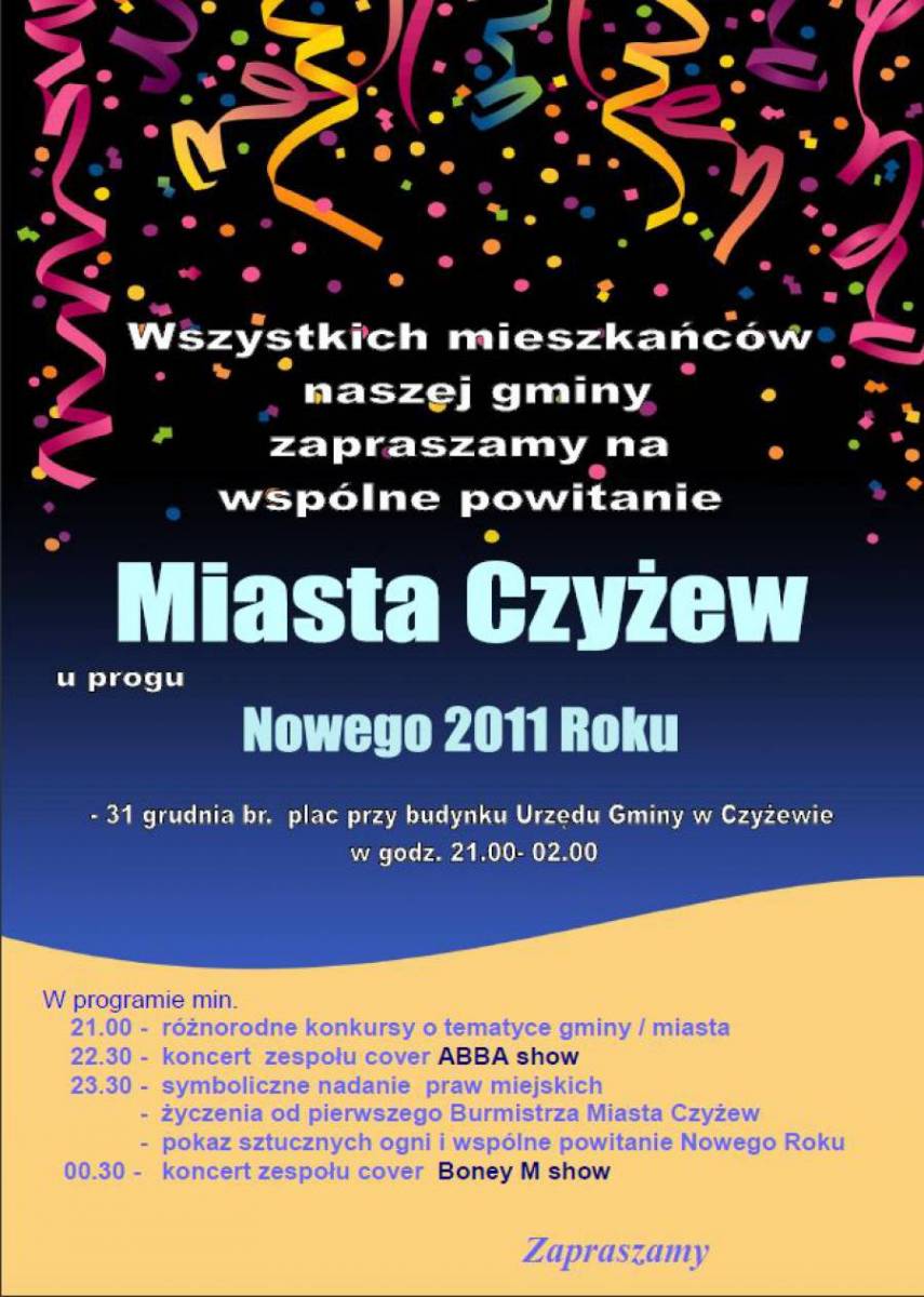 Najbliższy Sylwester miejski? W Czyżewie!