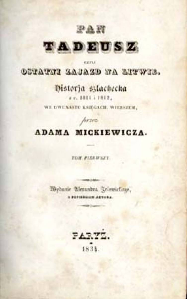 Będą prosić przechodniów o głośne czytanie Pana Tadeusza