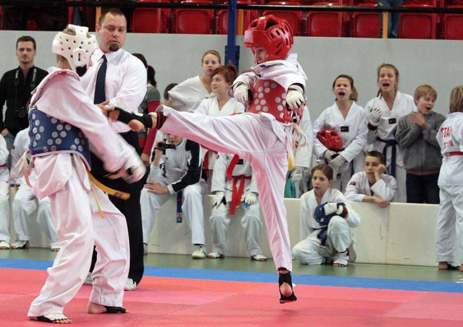 [FOTO] Młodzicy taekwondo walczyli na łomżyńskich matach