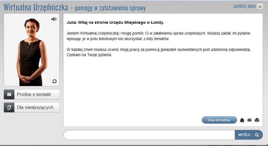 W najważniejszych sprawach mieszkańcom pomoże urzędnik. Wirtualny.