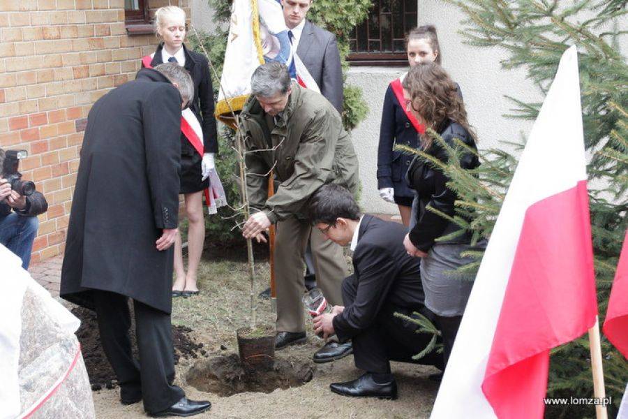Dąb Pamięci dla łomżyniaków zamordowanych w Katyniu urośnie obok Budowlanki