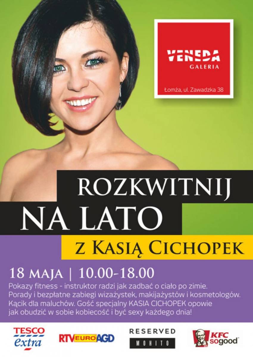 Sexappeal według Kasi Cichopek? Spotkanie z aktorką w sobotę w Venedzie!