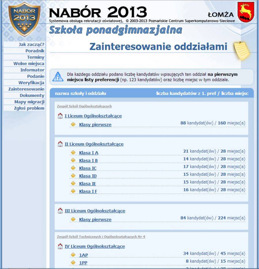 W szkołach na razie pustki. Oblężony tylko technik samochodowy.