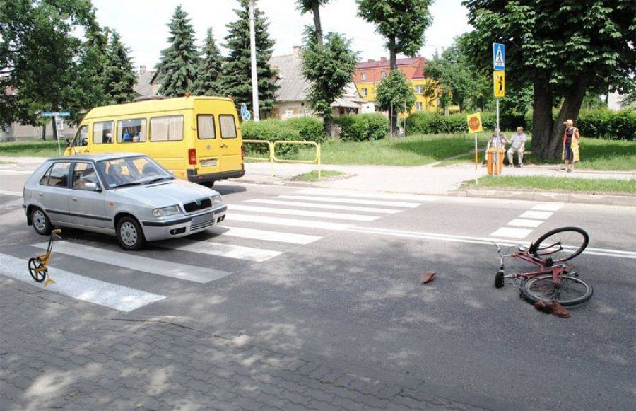 Rowerzyści pod kołami