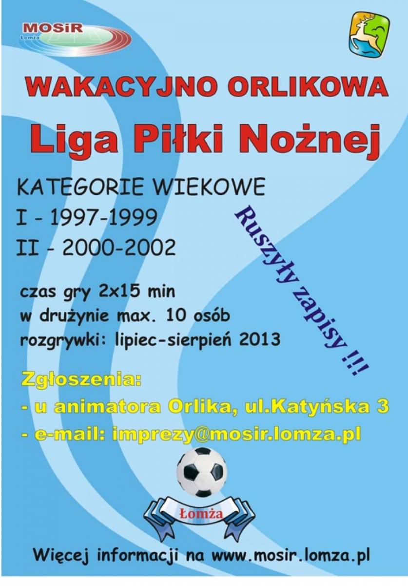 MOSiR zaprasza na wakacyjną ligę
