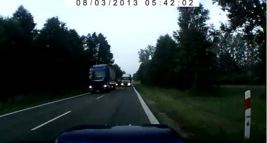 Kierowcy tirów to największe zagrożenie na drodze? Zobacz, jak jeżdżą!- VIDEO