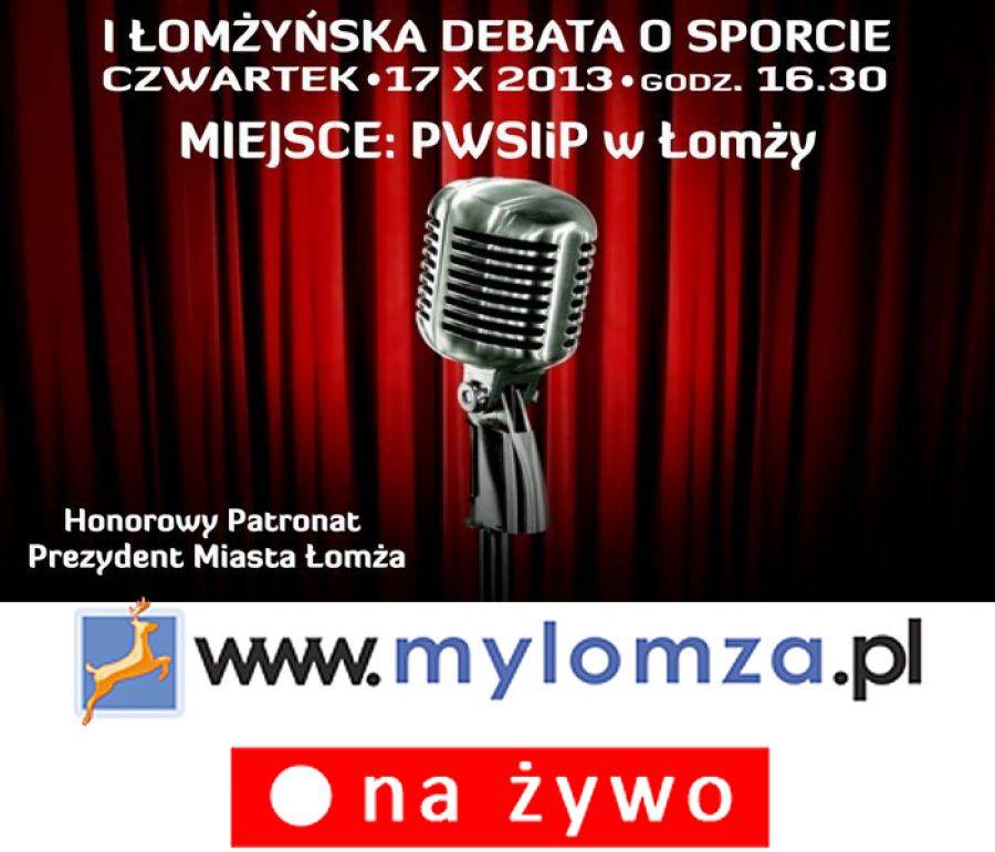 Debata o łomżyńskim sporcie. Zostało kilka godzin. U nas obejrzysz ją NA ŻYWO!