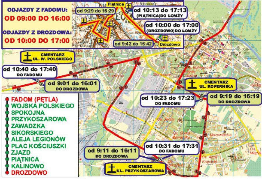 Darmowy autobus dowiezie na cmentarze
