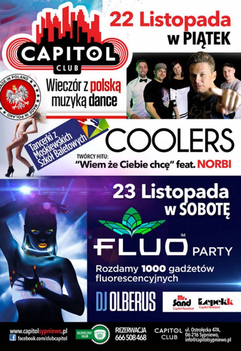 Polish dance star i Fluo Party- weekend w CAPITOL CLUB!