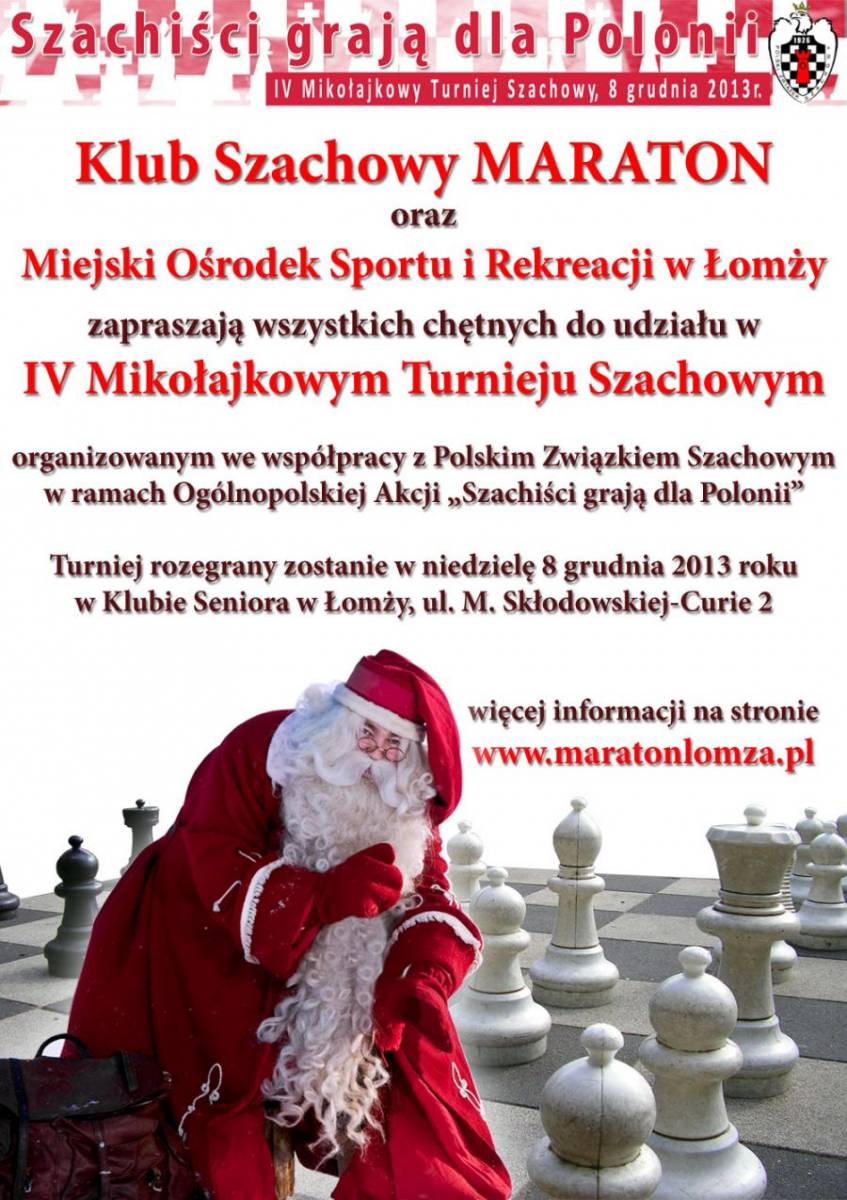 Szachowe Mikołajki z klubem MARATON