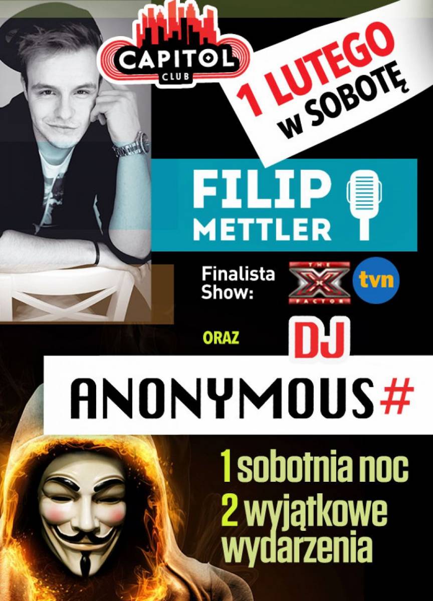 DJ Anonymous, Filip Mettler i RED LIPS. Club Capitol rozpoczyna karnawał!