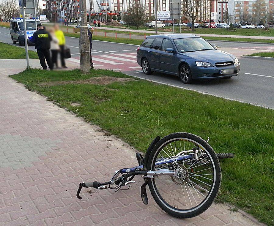 Rowerzysta potrącony na  przejściu dla pieszych