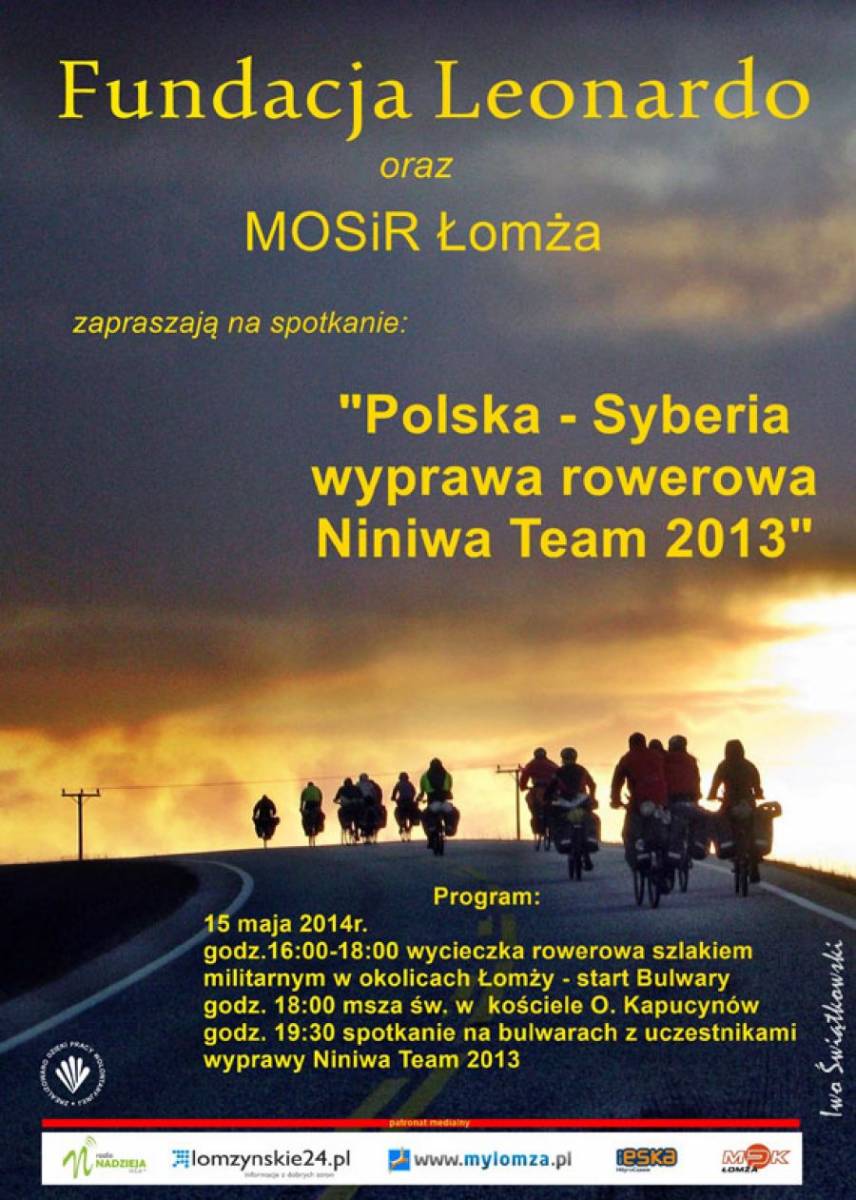 Rowerem na Syberię. Przyjedź na spotkanie z Niniwa Team.