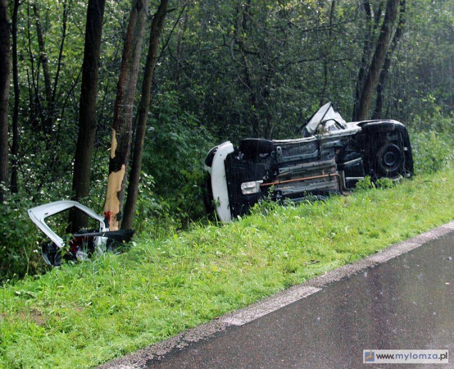 Śmiertelny wypadek na drodze krajowej nr 64 Wizna - Jeżewo. [FOTO]