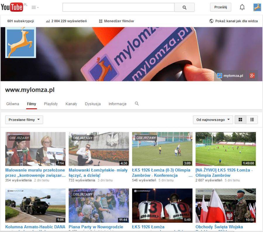Nasz kanał na YouTube obejrzało już ponad 2 miliony osób. [TOP 5]