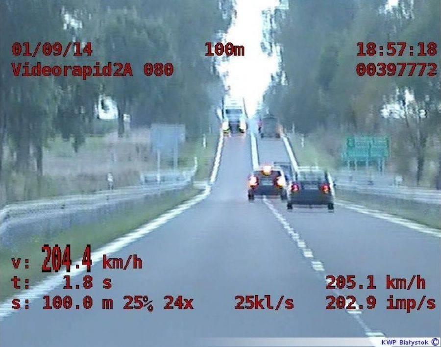 Pirat pędził 230 km/h. Stracił prawo jazdy!