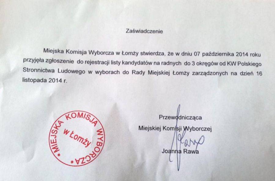 PSL do Rady w trzech okręgach
