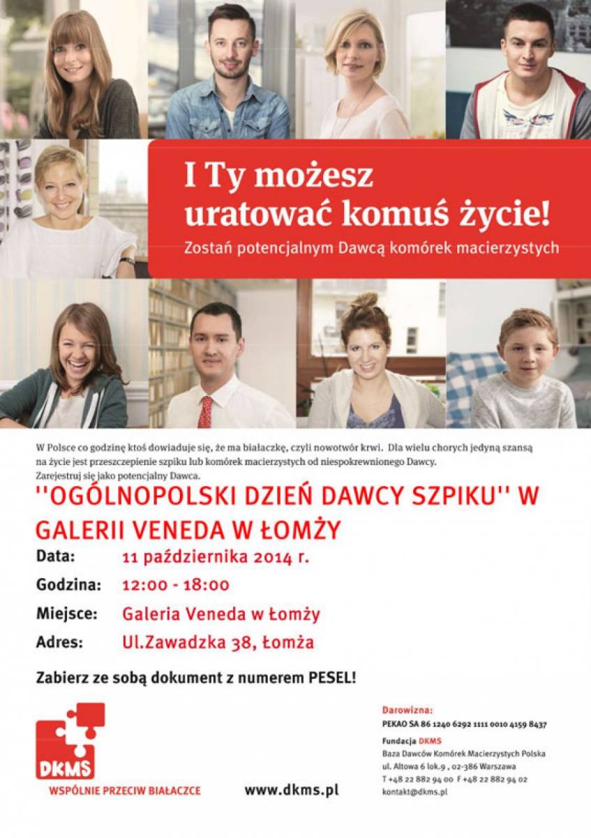 Ogólnopolski Dzień Dawcy Szpiku w Łomży