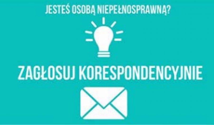 Osoby niepełnosprawne mogą głosować korespondencyjnie