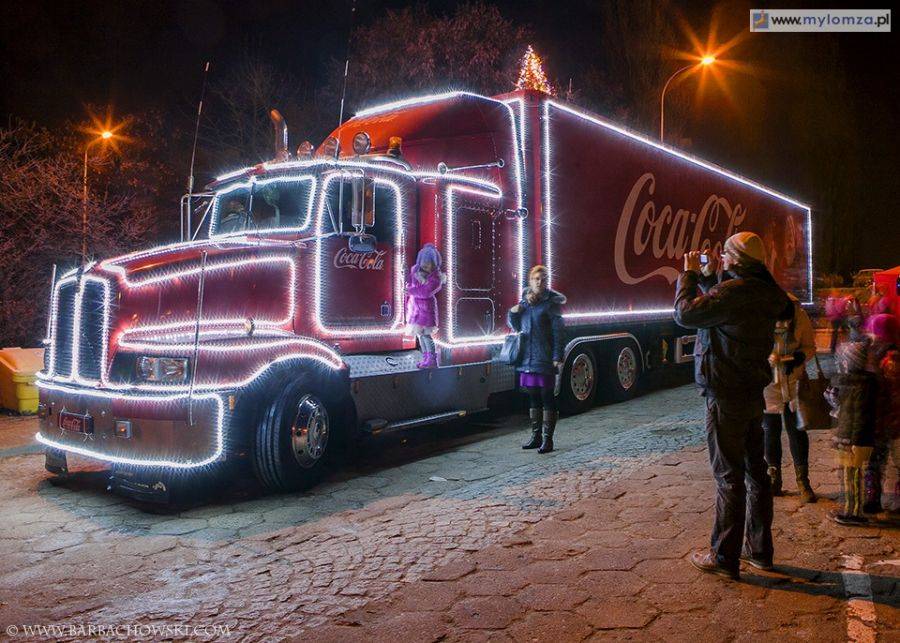 Świąteczna ciężarówka Coca-Coli odwiedziła wczoraj Łomżę [FOTO i VIDEO]