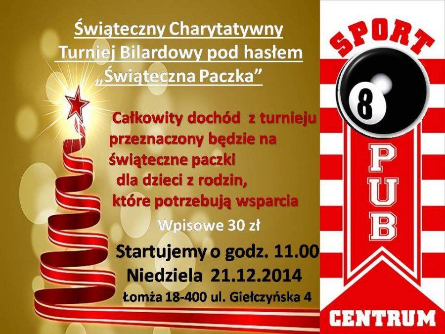 Charytatywny bilard. Każdy może pomóc!
