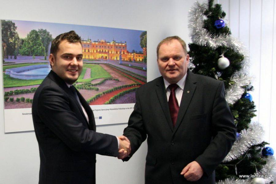 Prezydent Mariusz Chrzanowski z wizytą u marszałka Mieczysława Baszko