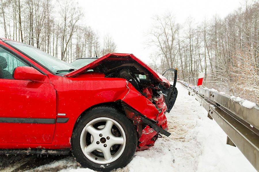 Jest ślisko! Wypadek w Bożejewie [FOTO]