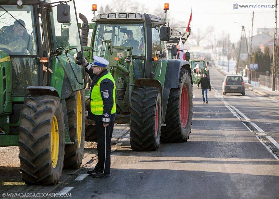 Kolejny protest rolników z powiatu łomżyńskiego